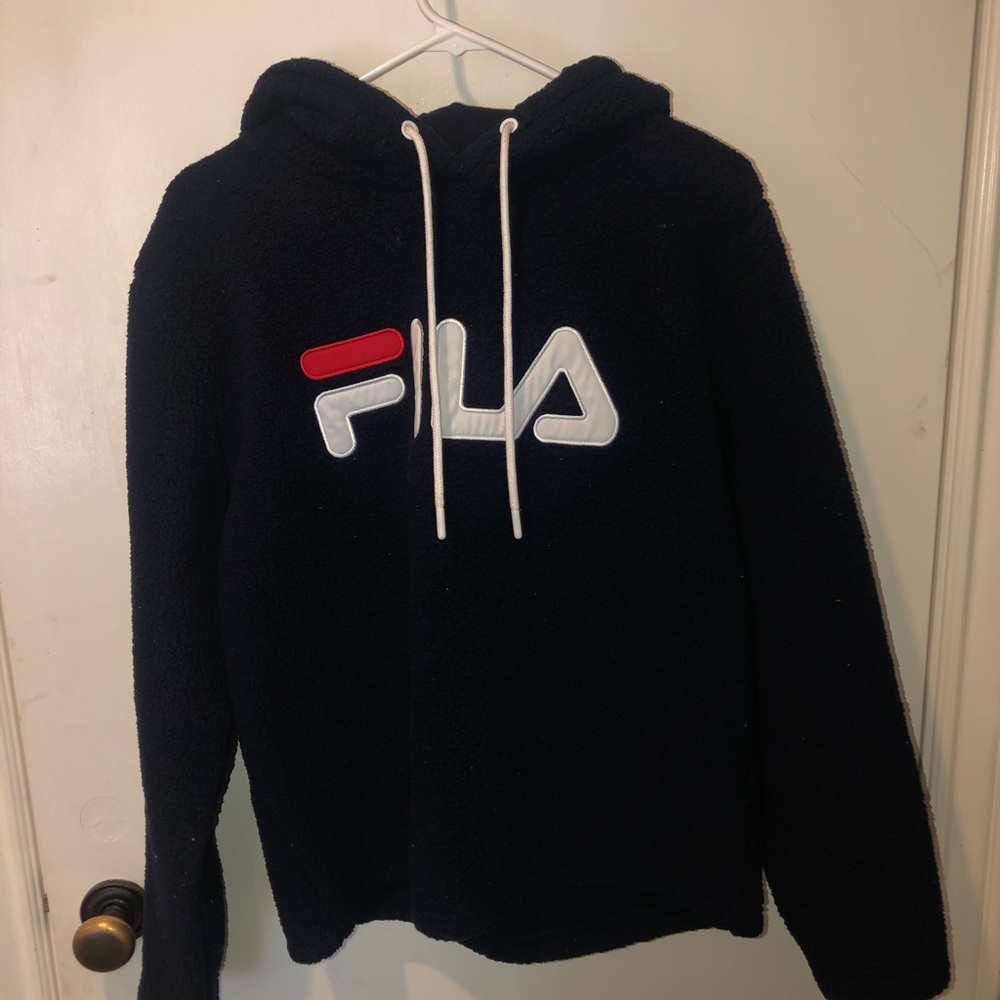 FILA Fuzzy Jacket Dark Blue XL